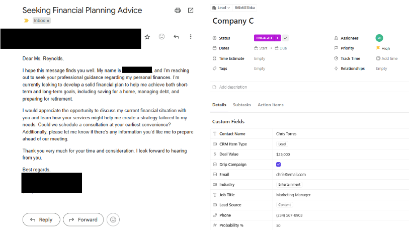 AI Agent for Inbound Email-to-CRM Processing